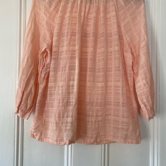 LOFT Coral Lace Accent Blouse - Picture 2 of 5